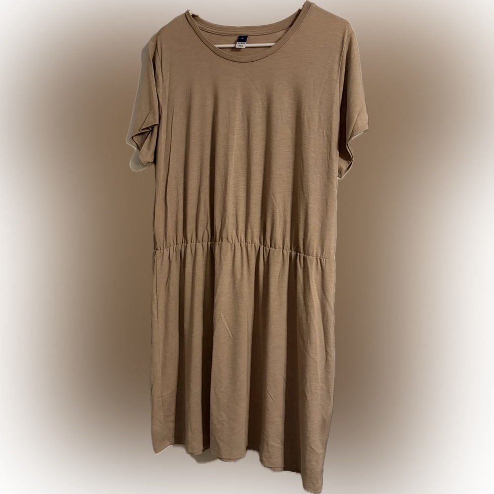 Old Navy Waist-Defined Short-Sleeve Slub-Knit Mini Dress - Size XL, EUC